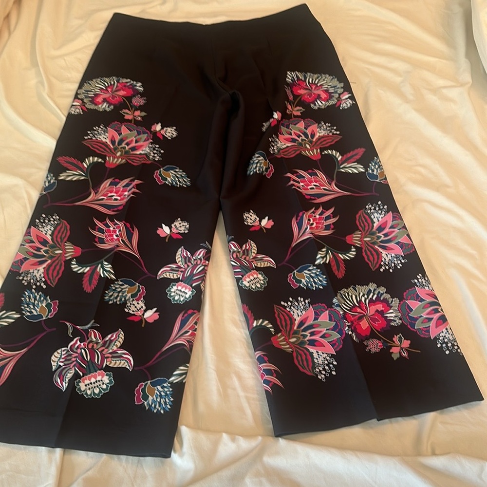 Mariella Rosati Italian size 48 xl business casual wide leg  dressy poly elaste